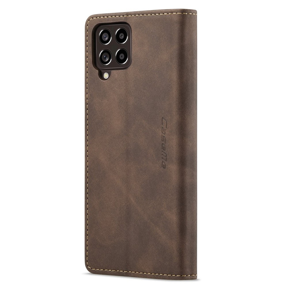 CASEME case for Samsung Galaxy M33 5G, Leather Wallet Case, brown