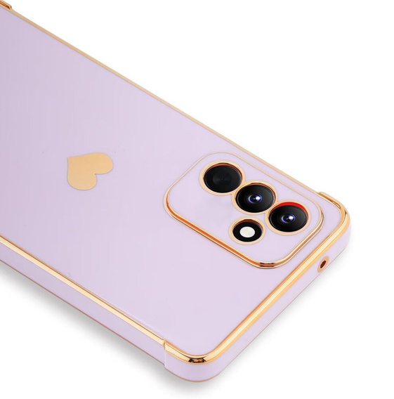 Case for Samsung Galaxy A15 4G / 5G, Electro heart, purple + Full Glue Ceramic Glass