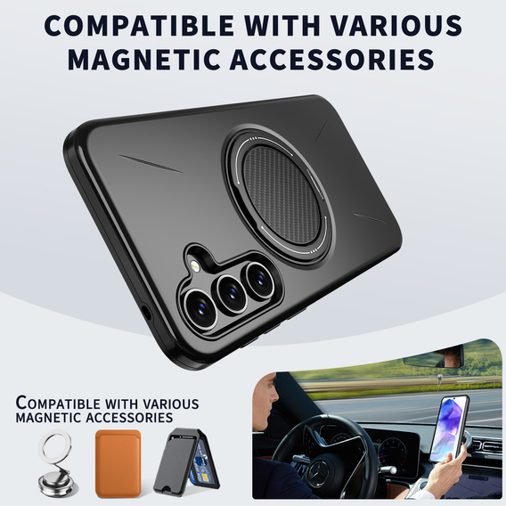 MagSafe case with stand for Samsung Galaxy A57 5G, black