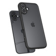 Spigen case for iPhone 16 Plus, Ultra Hybrid, black + 9H Tempered Glass
