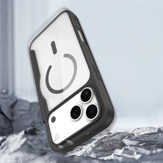 Dux Ducis case for iPhone 17 Pro Max, Skin X Pro, with flap, for MagSafe, black