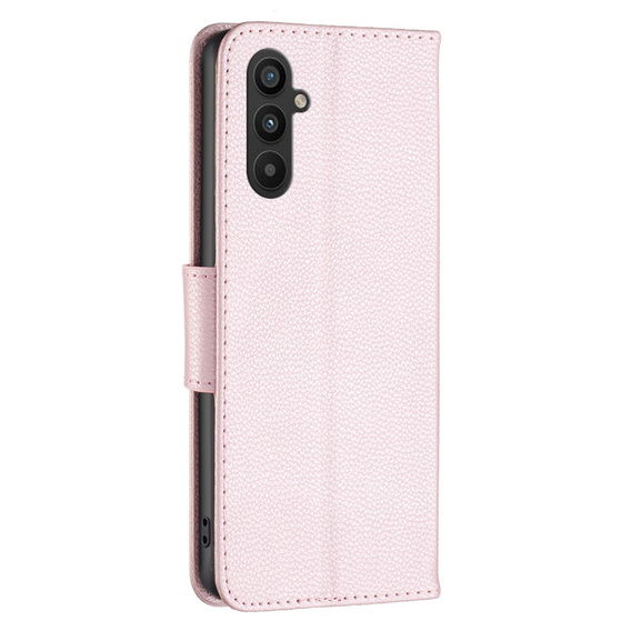 Flip case for Samsung Galaxy A34 5G, Wallet Litchi Magnet, pink rose gold