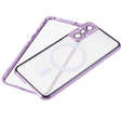 Magnetic Dual Glass MagSafe case for Samsung Galaxy S21, purple