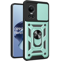Case for Oppo Reno 10 / 10 Pro, CamShield Slide, green