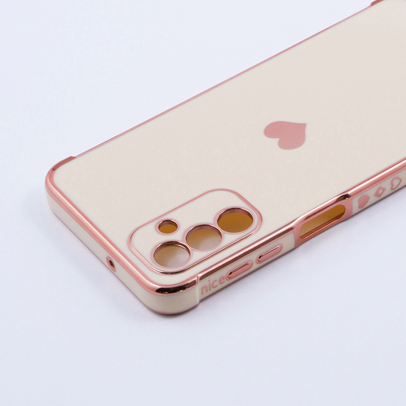 Case for Samsung Galaxy A13 5G, Electro heart, pink rose gold