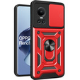 Case for Oppo Reno 10 / 10 Pro, CamShield Slide, red