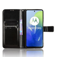 Flip case for Motorola Moto E14, Crazy Horse Wallet, black