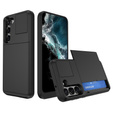 Case for Samsung Galaxy S23, Sliding Card Holder, black