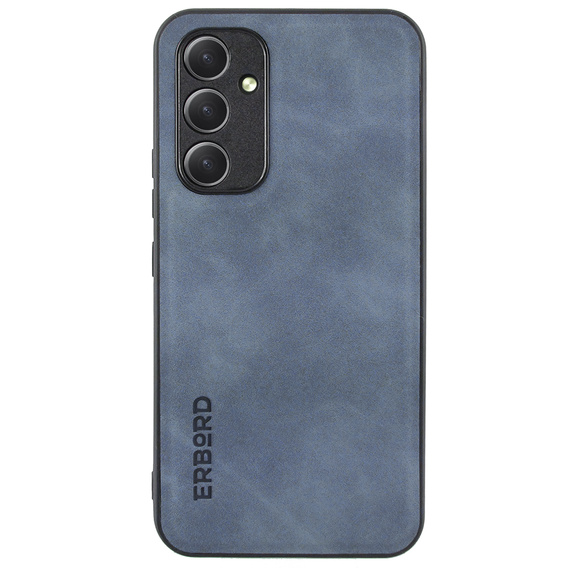 Case for Samsung Galaxy A54 5G, ERBORD Business, with metal plate for car mounts, blue