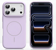 Silicone case for iPhone 17 Pro Max, for MagSafe, anti-shock, purple