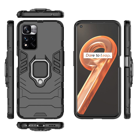 Case for Xiaomi Redmi Note 11 Pro 4G, Kickstand Ring, black