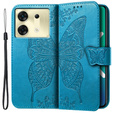 Flip case for Infinix Zero 30 5G, Butterfly, blue