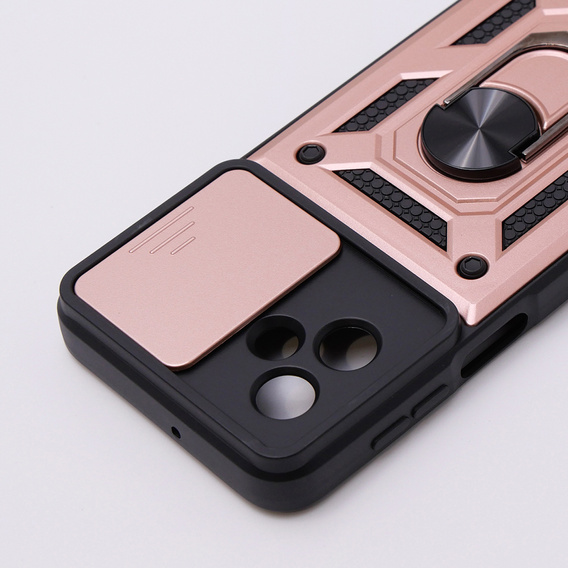Case for Motorola Moto G54 5G, CamShield Slide, pink rose gold
