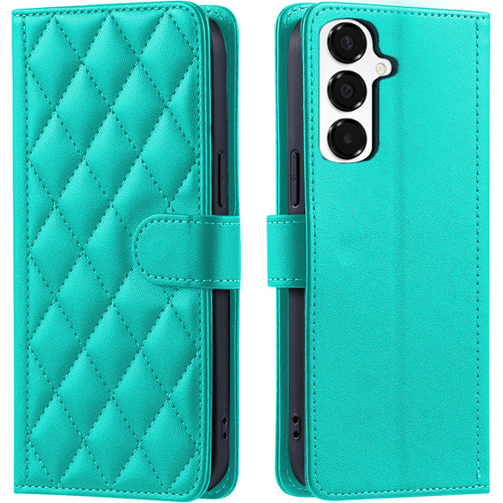 Flip case for Samsung Galaxy A16, Rhombus Crossbody Leather, green