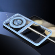 Case for Samsung Galaxy Z Flip7 FE / Z Flip6, Corners Dropproof, for MagSafe, transparent / blue