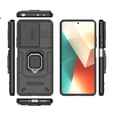 Case for Xiaomi Redmi Note 13 5G, KickStand Camera Lens, black