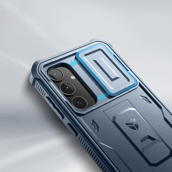 Armored case for Samsung Galaxy A35, Dexnor Full Body (Two Frames), blue