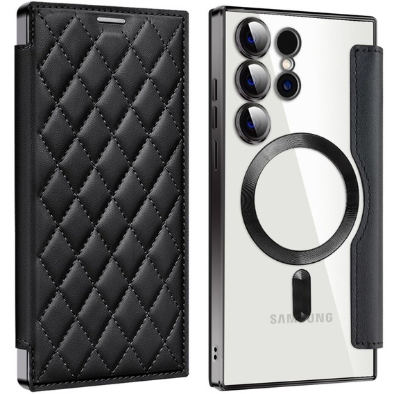 Flip case for Samsung Galaxy S24 Ultra, RFID Wallet MagSafe CamShield, black