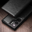 Flip case for Samsung Galaxy S25 Ultra, QIALINO Leather Wallet, black