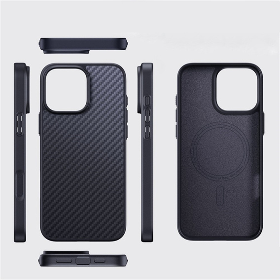 Case for iPhone 16 Pro, Aramid Fiber Cover, black