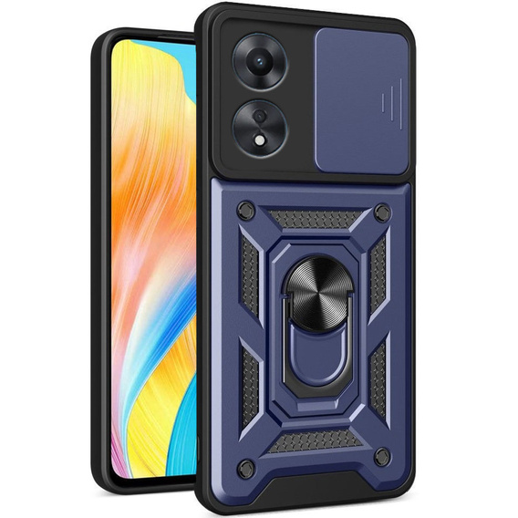 Case for Oppo A98 5G, CamShield Slide, blue