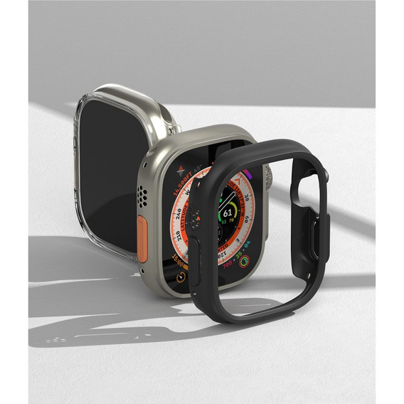RINGKE case for Apple Watch 4/5/6/SE 40mm, Slim, 2-Pack, Clear/Black