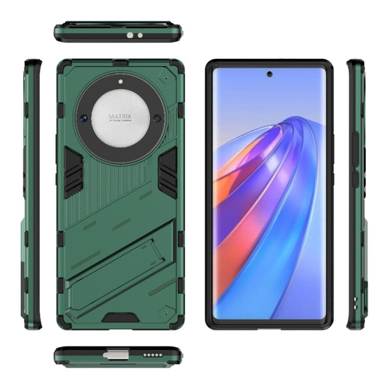 Case for Honor Magic 5 Lite, Military kickstand, green