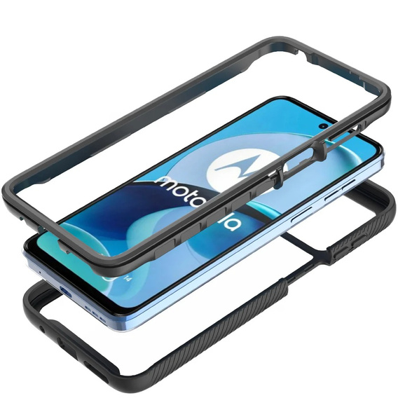 Case for Motorola Moto E14 / G24 / G04, Shockproof, with film, black