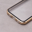 Case for iPhone 13, Magnetic Dual Glass, gold
