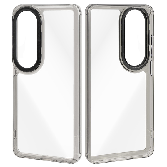 Case for Oppo A60, Fusion Hybrid, transparent / black