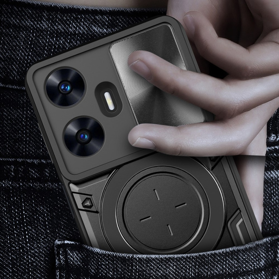 Armor case for Realme C55, CamShield Slide, black