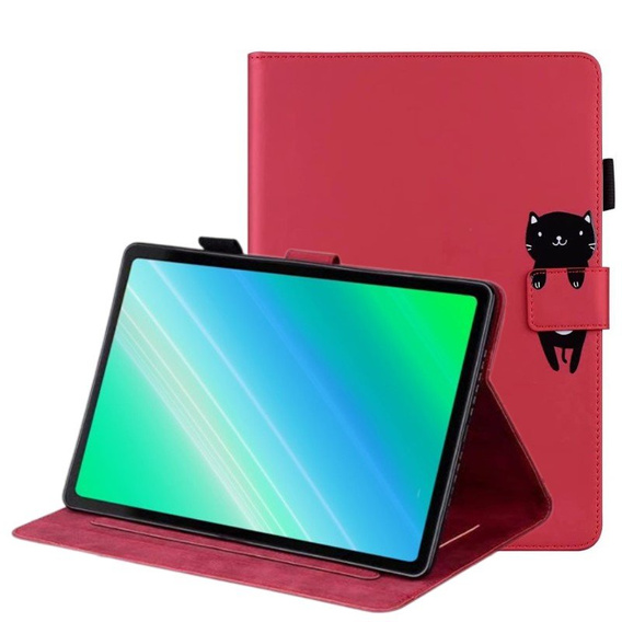 Case for iPad 10.2" 2021/2020/2019 (9/8/7 gen.), with flap, animal, red