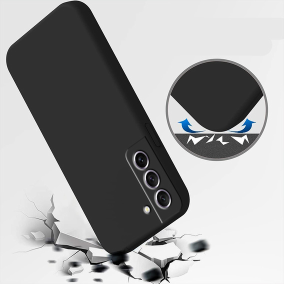 Case for Samsung Galaxy S21 FE, Silicone Lite, black