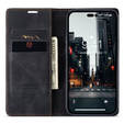 CASEME case for iPhone 14 Pro, Leather Wallet Case, black