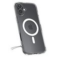Spigen MagSafe Case for iPhone 16 Plus, Ultra Hybrid, transparent / white + 9H Tempered Glass