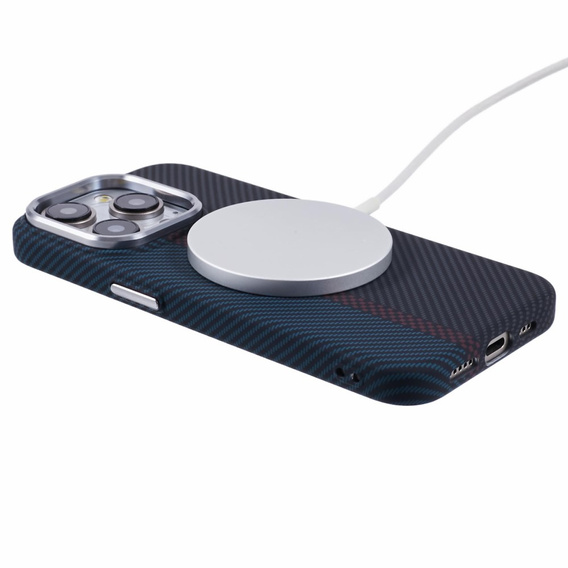 MagSafe's iPhone 13 Pro Max Case, Carbon Fiber, black / blue