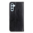 Split Leather flip case for Samsung Galaxy A37 5G, black
