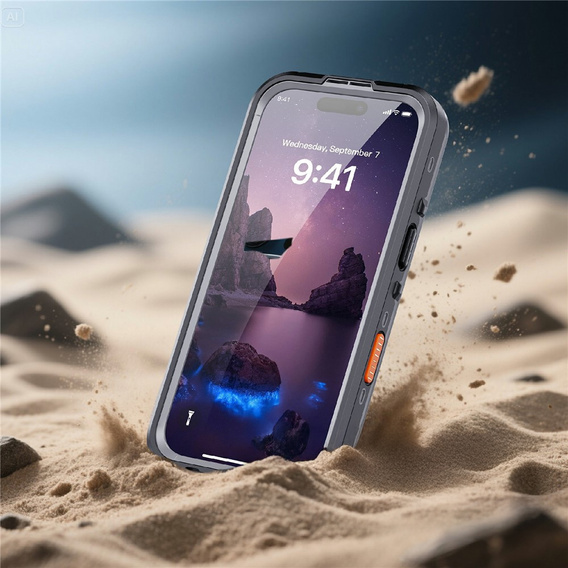 Case for iPhone 17, Waterproof IP68, SHELLBOX MagSafe, black
