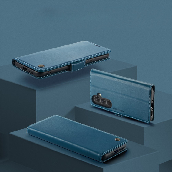 CASEME flip case for Samsung Galaxy A54 5G, Litchi Wallet, blue
