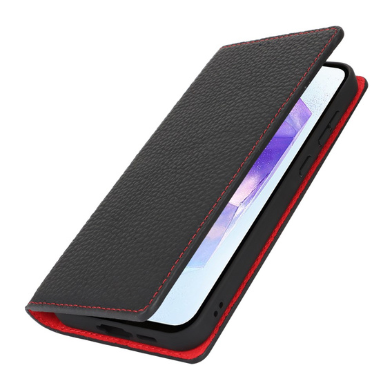 Flip case for Samsung Galaxy S24 FE, Litchi Skin Grain, black