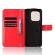 Flip case for Motorola Edge 50 Ultra, Crazy Horse Wallet, red