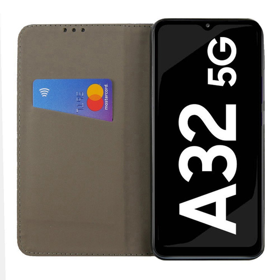 Flip case for Samsung Galaxy A32 5G, Wallet Smart Magnet, dark blue