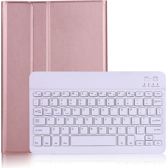 Case + keyboard Samsung Galaxy Tab Tab S7/S8 T870 T875, pink rose gold