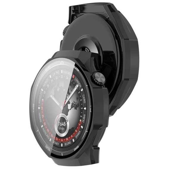 2in1 Case + Tempered Glass for Huawei Watch GT 5 Pro 46mm, black