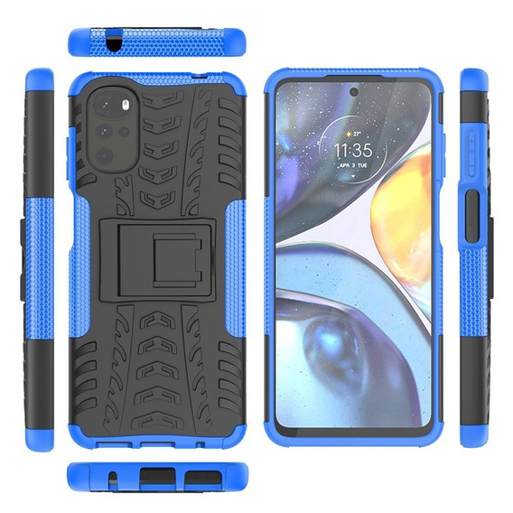 Case for Motorola Moto G22, Tire Armor, blue