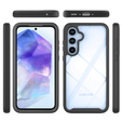 Case for Samsung Galaxy A55 5G, Shockproof, with film, black