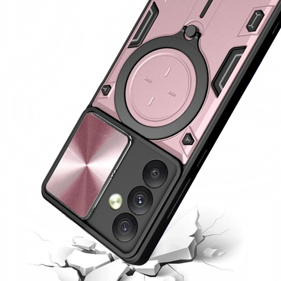 Armor case for Samsung Galaxy A54 5G, CamShield Slide, pink rose gold