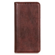 Case for Samsung Galaxy A26, Wallet Litchi Leather, brown