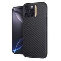 Nillkin Armored Case for iPhone 16 Pro Max, Carbon Fiber, for Magsafe, gold