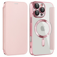 Flip case for iPhone 16 Pro Max, RFID Wallet MagSafe CamShield, pink
